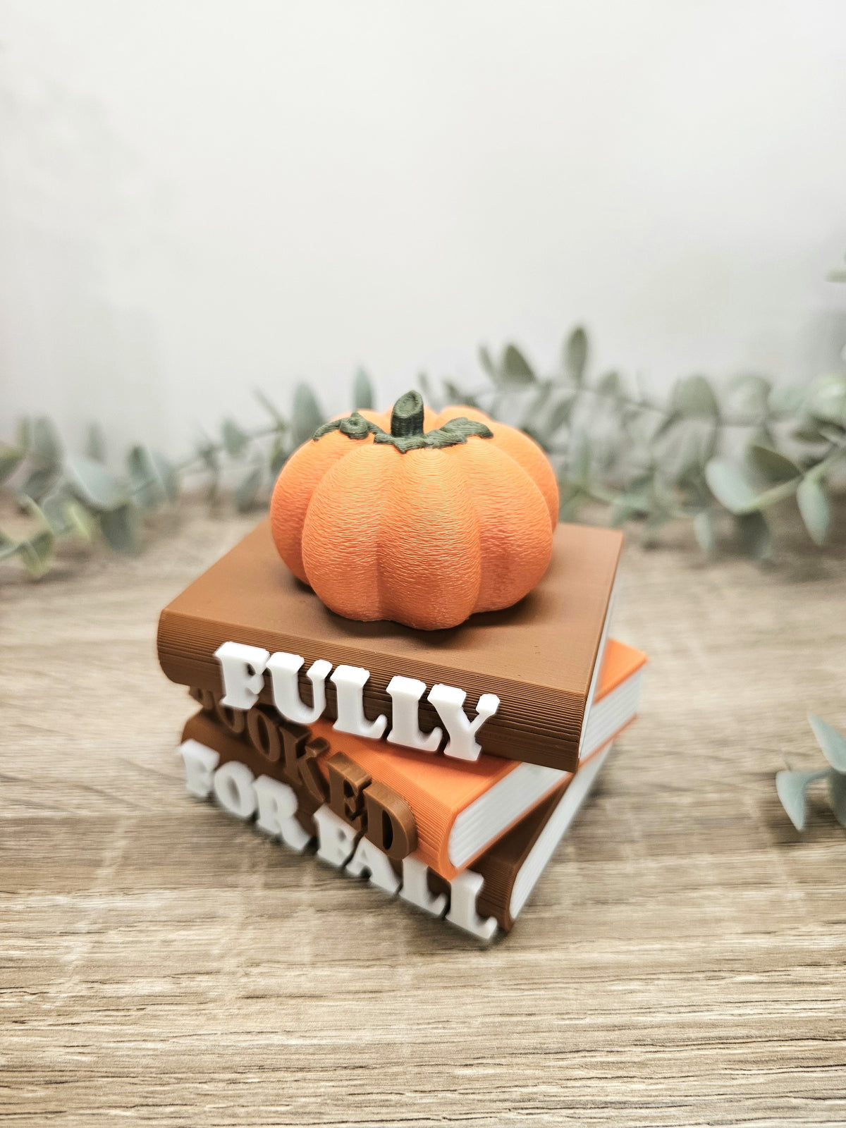Regaldeko Buchstapel "Fully Booked for Fall" Farbauswahl | 3D Druck