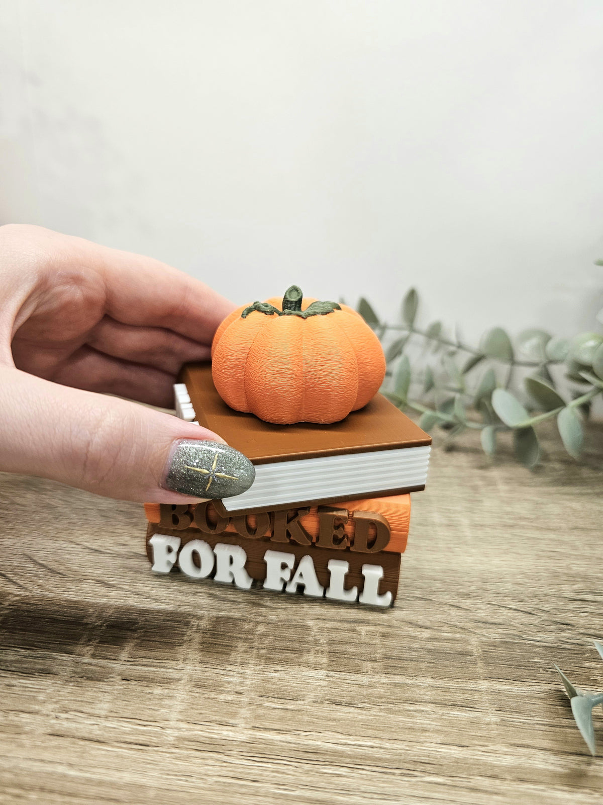 Regaldeko Buchstapel "Fully Booked for Fall" Farbauswahl | 3D Druck