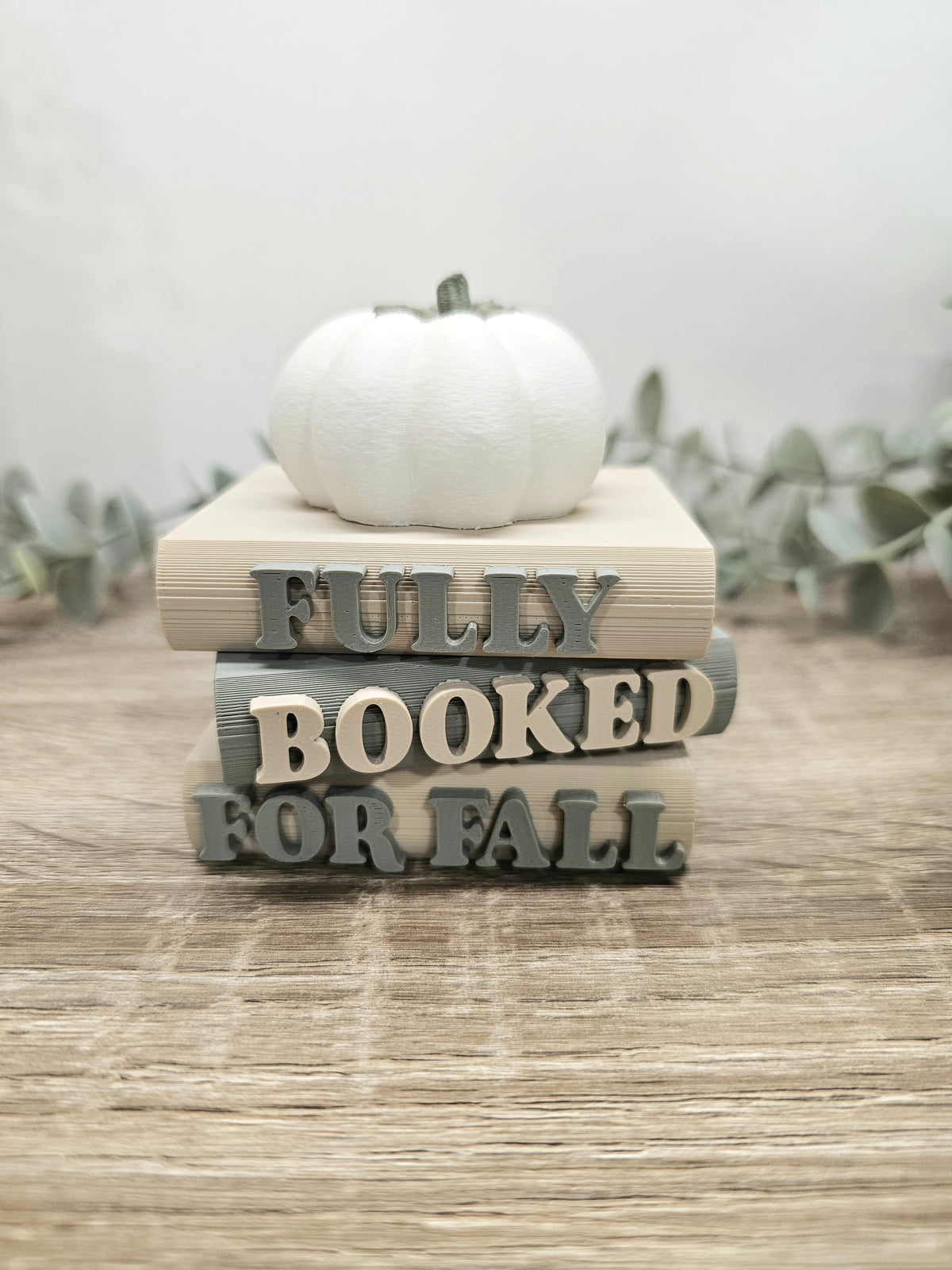Regaldeko Buchstapel "Fully Booked for Fall" Farbauswahl | 3D Druck