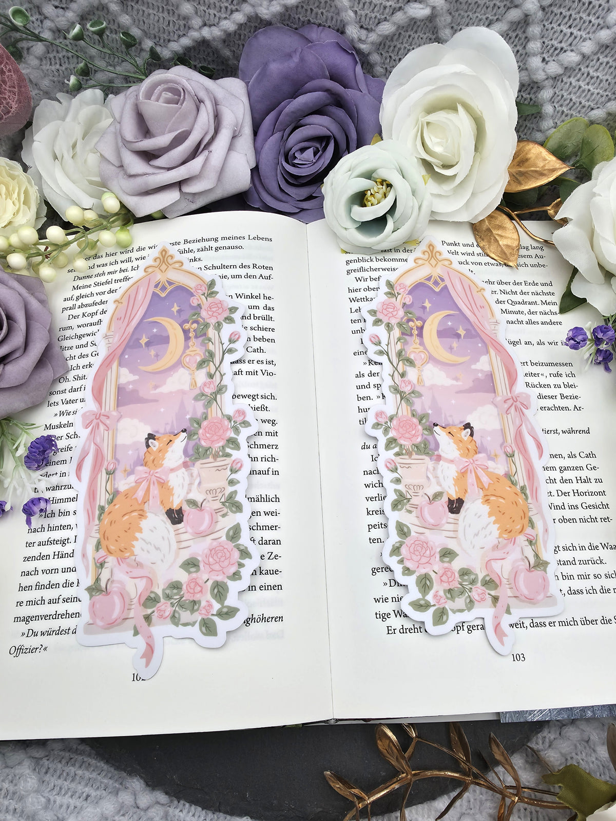 Lesezeichen Whimsical Fox | Die Cut Bookmark