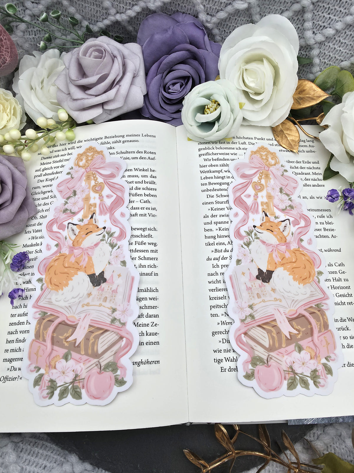 Lesezeichen Whimsical Fairy Tale Fox | Die Cut Bookmark