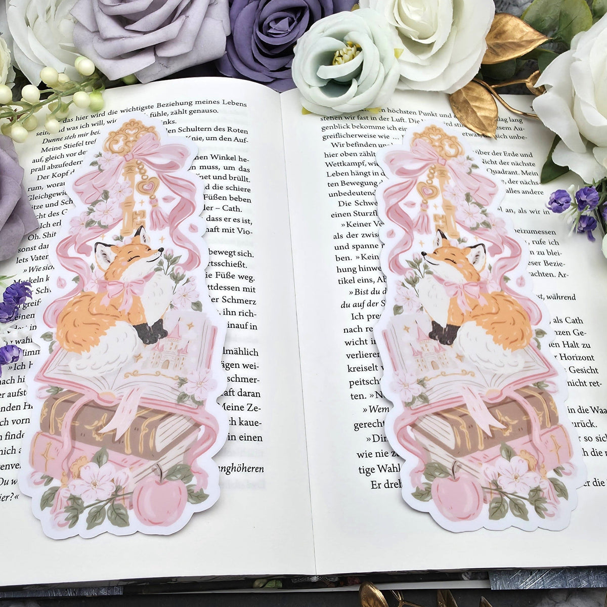 Lesezeichen Whimsical Fairy Tale Fox | Die Cut Bookmark