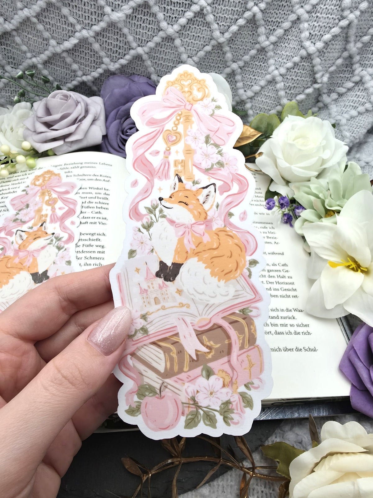 Lesezeichen Whimsical Fairy Tale Fox | Die Cut Bookmark