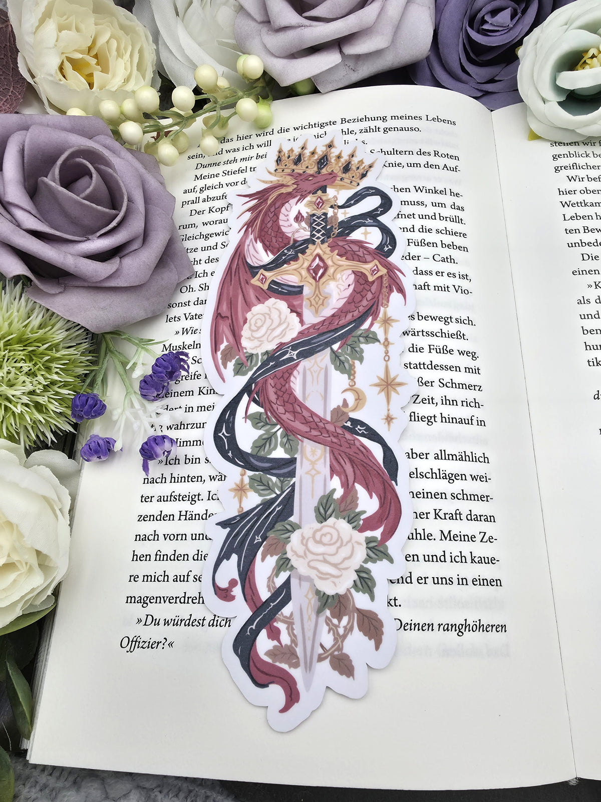 Lesezeichen Fantasy Red Dragon | Die Cut Bookmark
