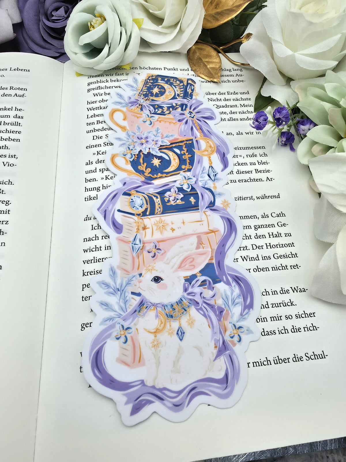Lesezeichen Magical Bunny Bookstack | Die Cut Bookmark