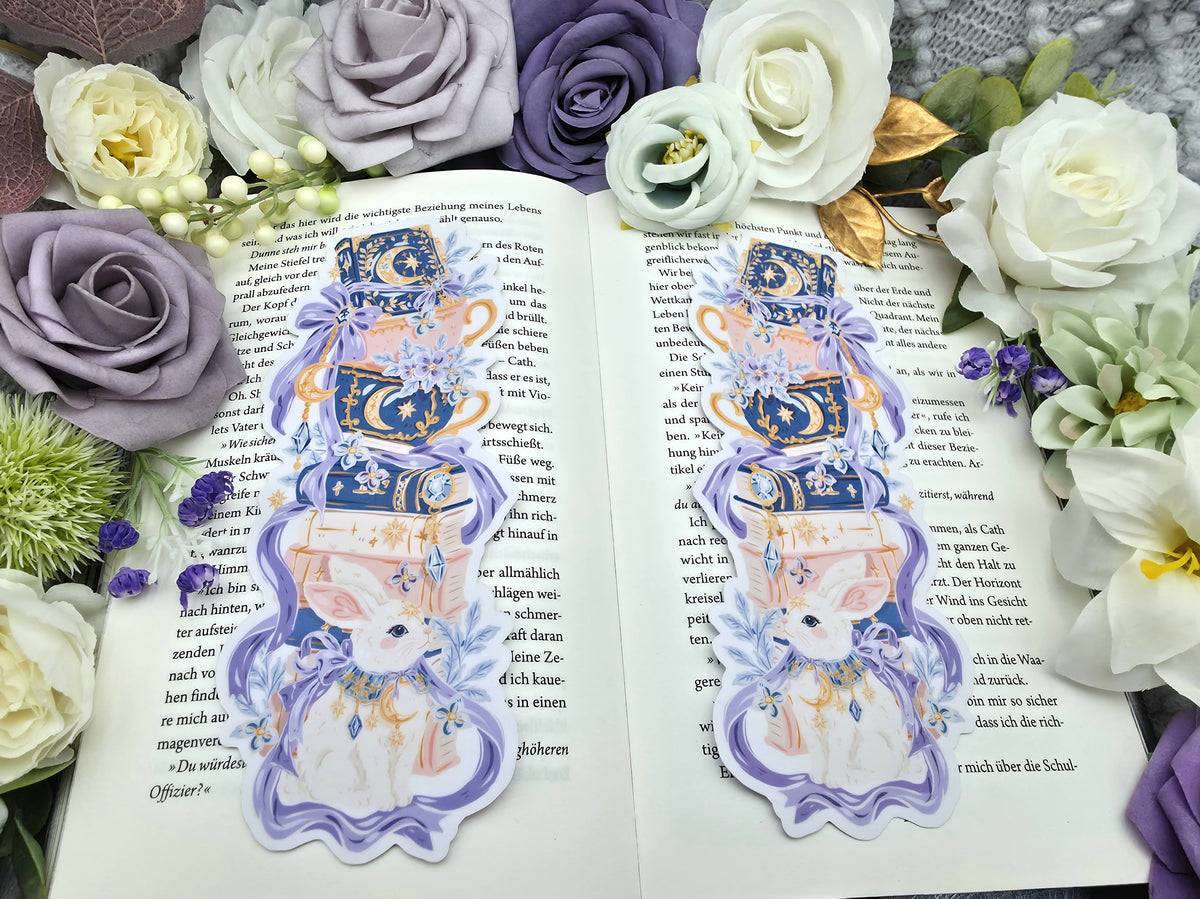 Lesezeichen Magical Bunny Bookstack | Die Cut Bookmark