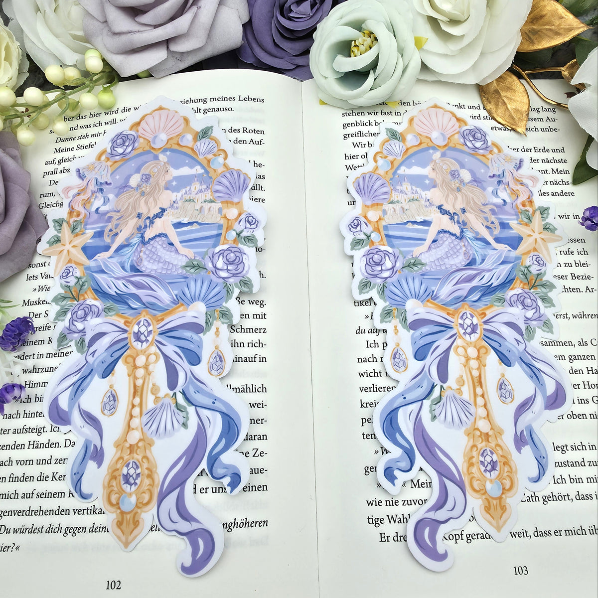 Lesezeichen Magical Mermaid Mirror | Die Cut Bookmark