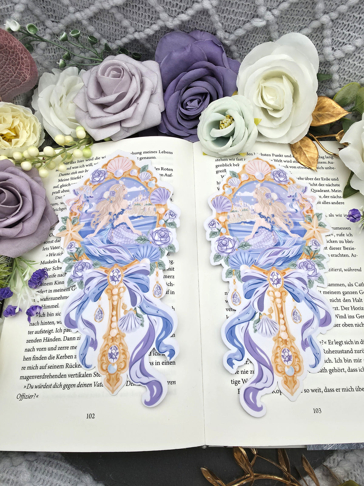 Lesezeichen Magical Mermaid Mirror | Die Cut Bookmark