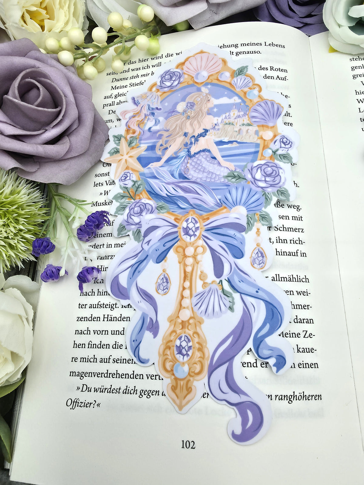 Lesezeichen Magical Mermaid Mirror | Die Cut Bookmark