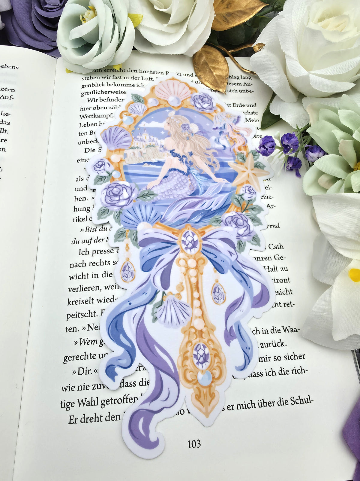 Lesezeichen Magical Mermaid Mirror | Die Cut Bookmark