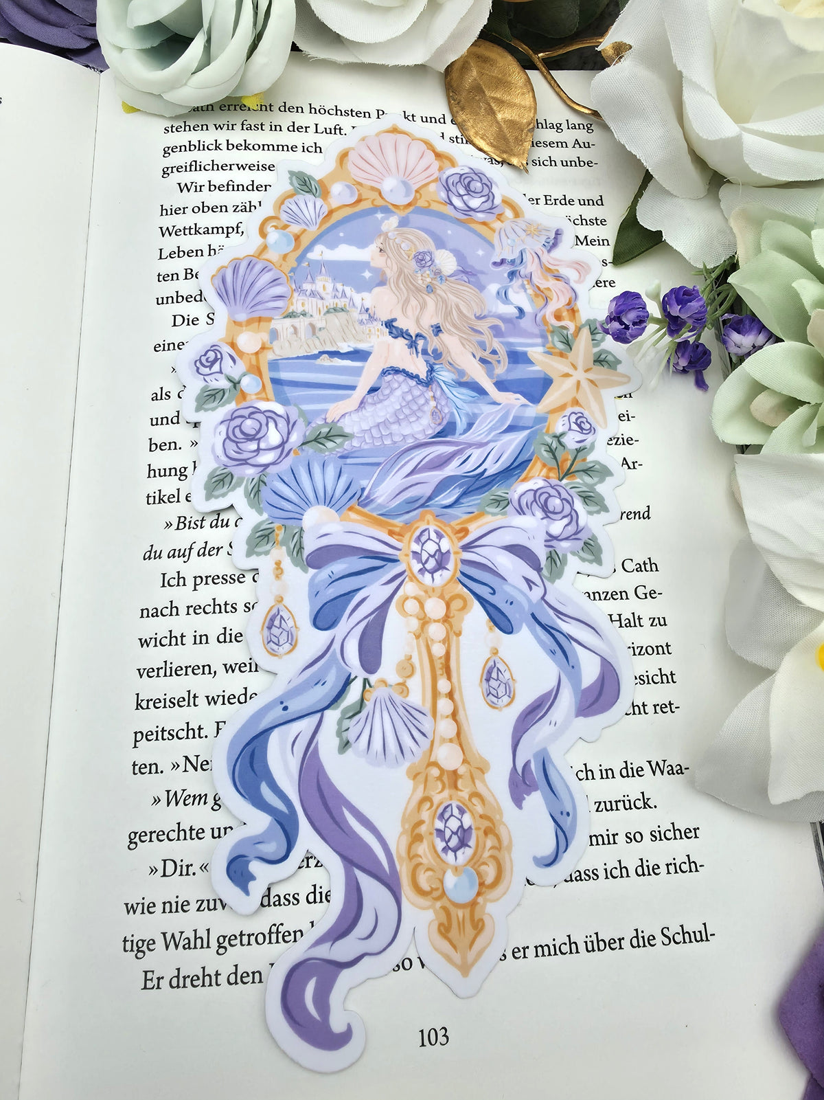 Lesezeichen Magical Mermaid Mirror | Die Cut Bookmark