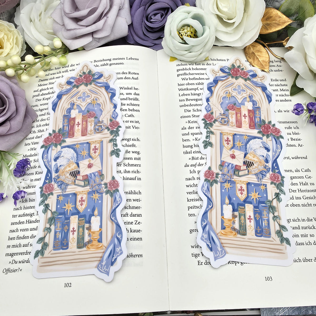 Lesezeichen Fantasy Knight Bookshelf | Die Cut Bookmark