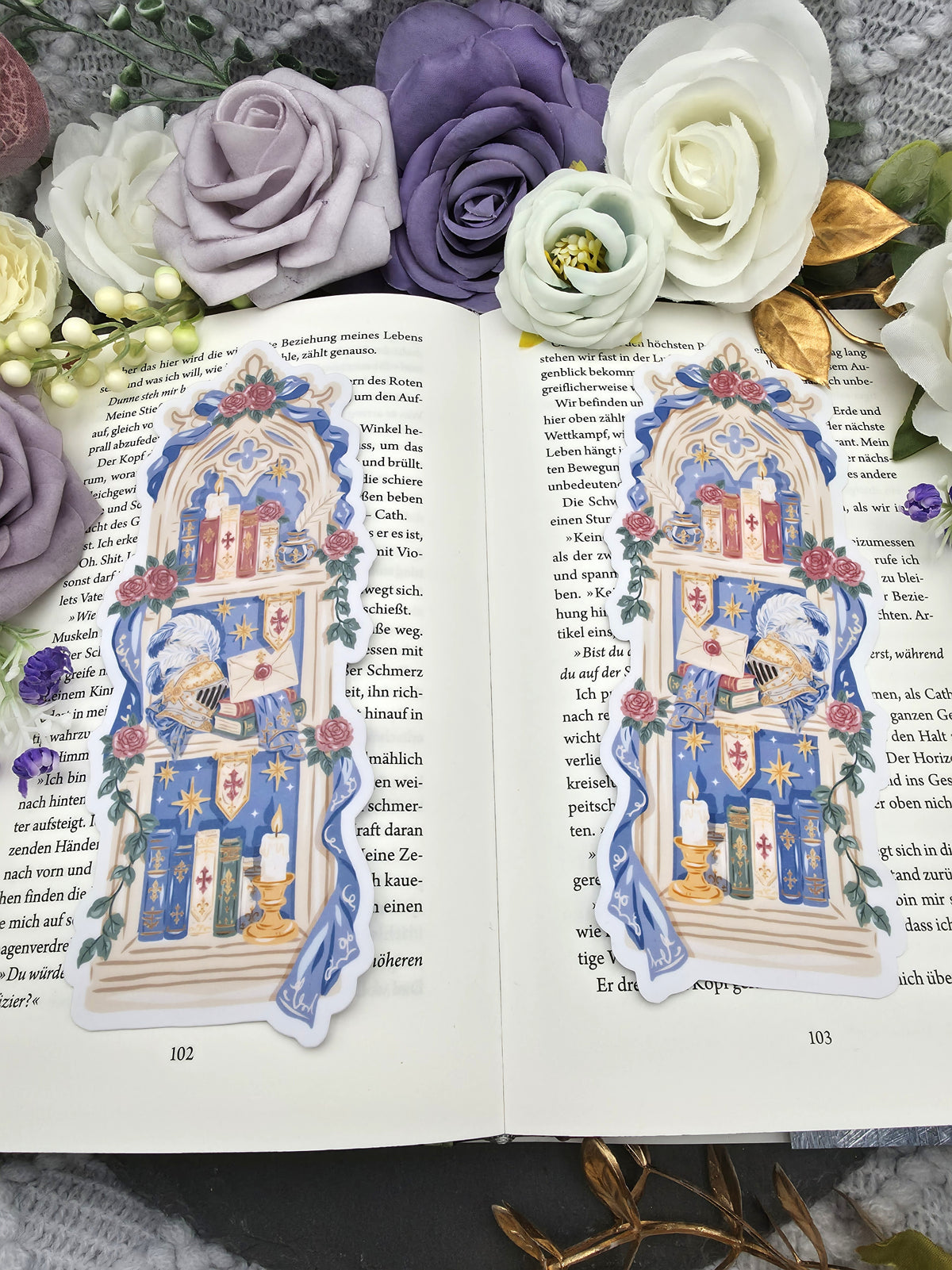 Lesezeichen Fantasy Knight Bookshelf | Die Cut Bookmark