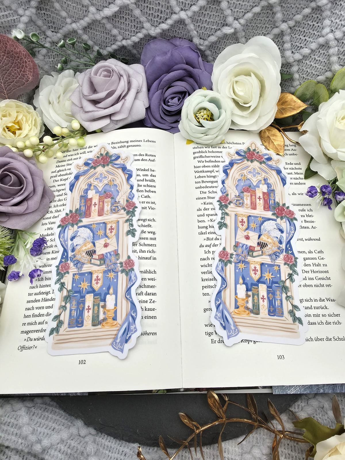 Lesezeichen Fantasy Knight Bookshelf | Die Cut Bookmark