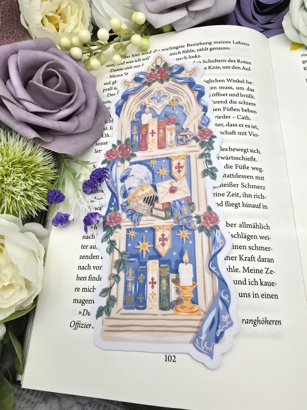 Lesezeichen Fantasy Knight Bookshelf | Die Cut Bookmark