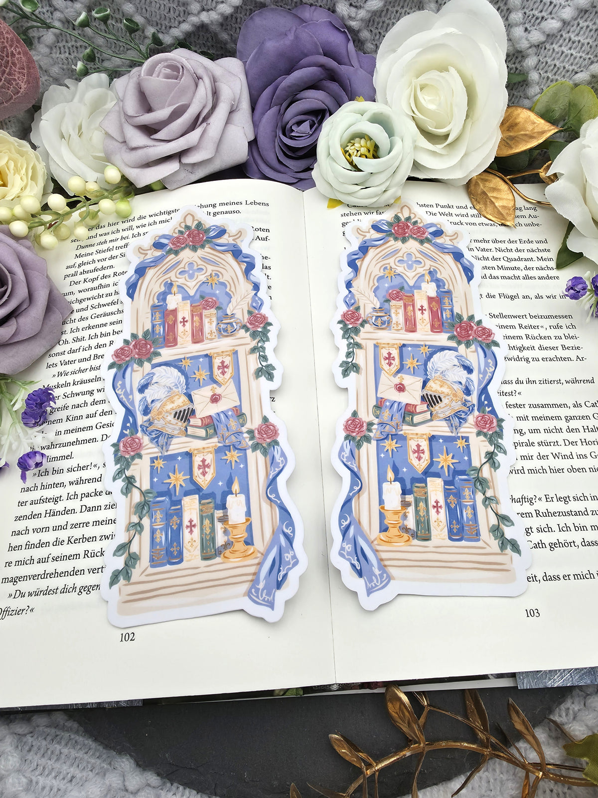 Lesezeichen Fantasy Knight Bookshelf | Die Cut Bookmark