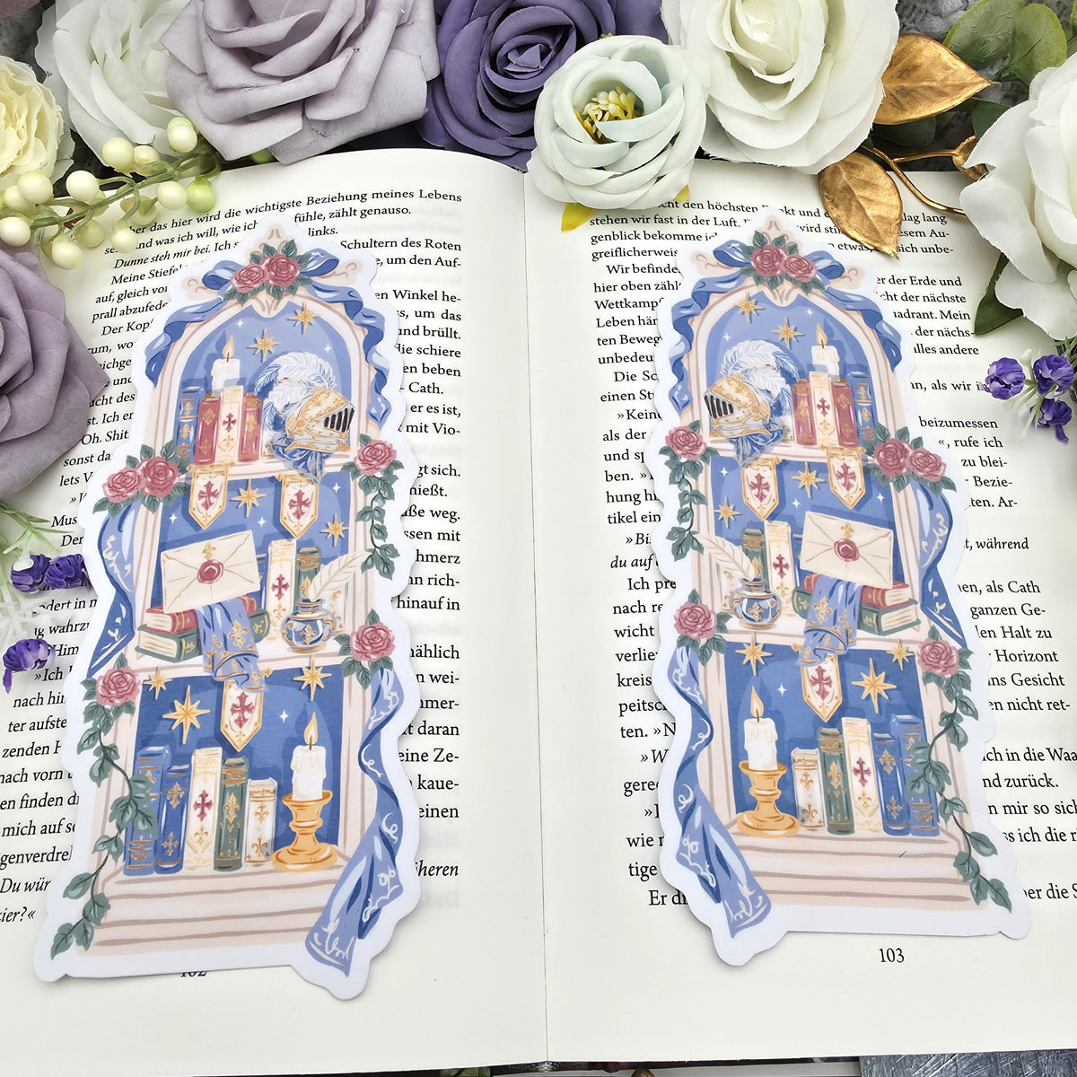 Lesezeichen Fantasy Knight Bookshelf | Die Cut Bookmark