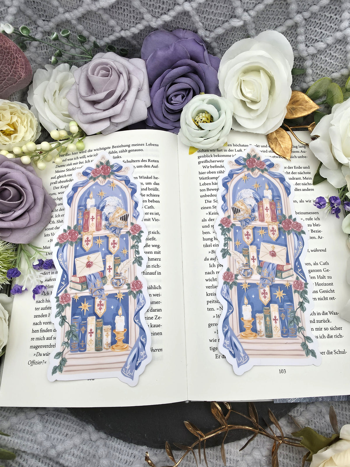 Lesezeichen Fantasy Knight Bookshelf | Die Cut Bookmark