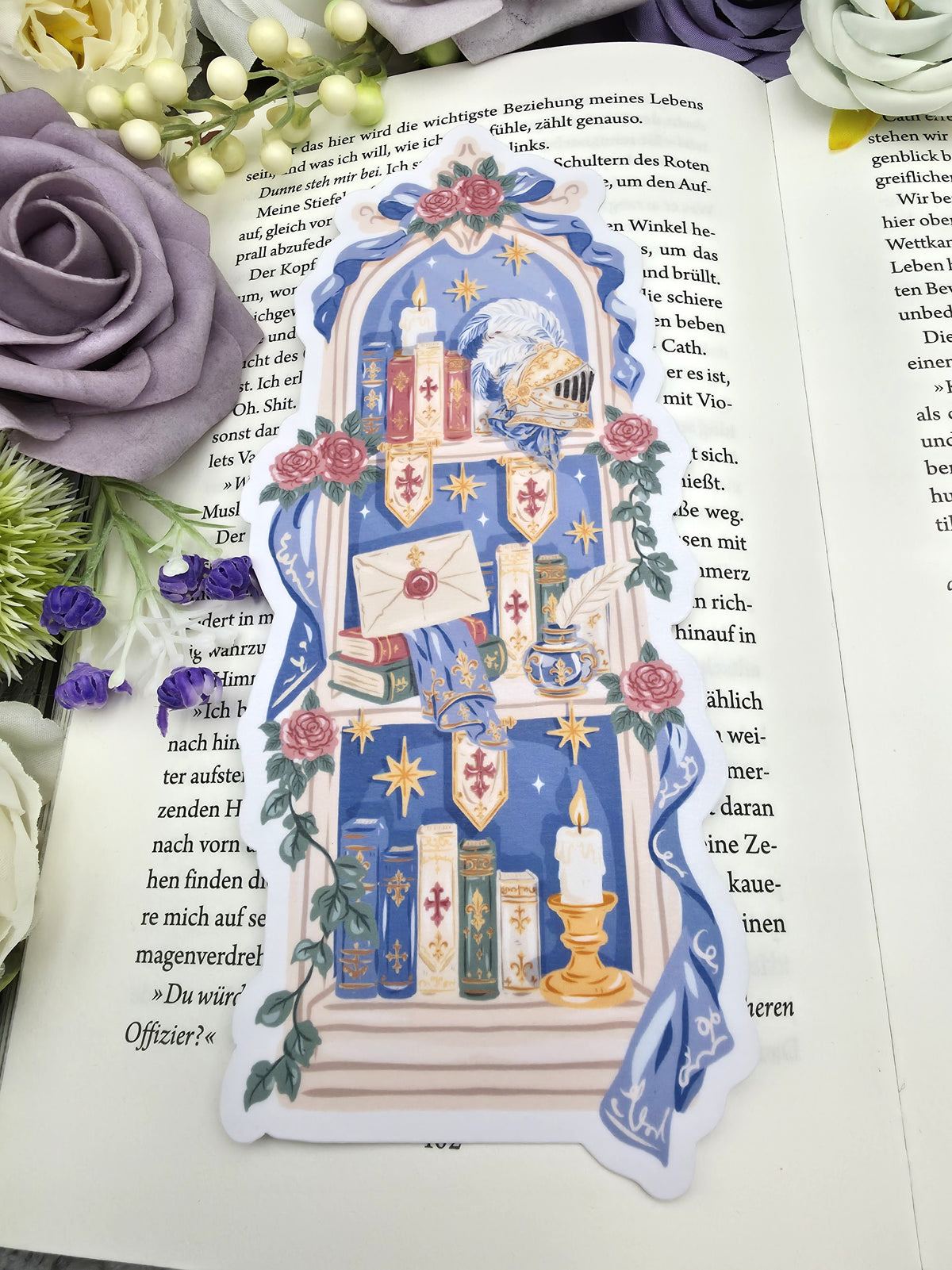 Lesezeichen Fantasy Knight Bookshelf | Die Cut Bookmark