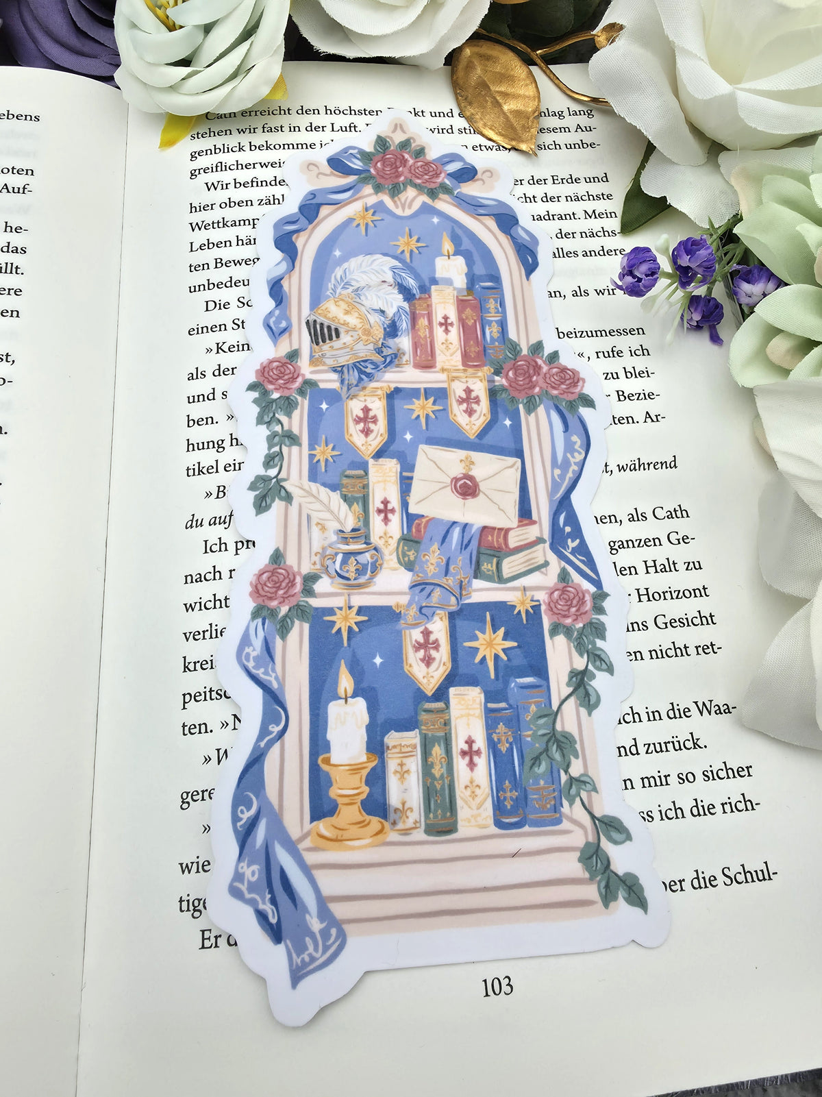 Lesezeichen Fantasy Knight Bookshelf | Die Cut Bookmark