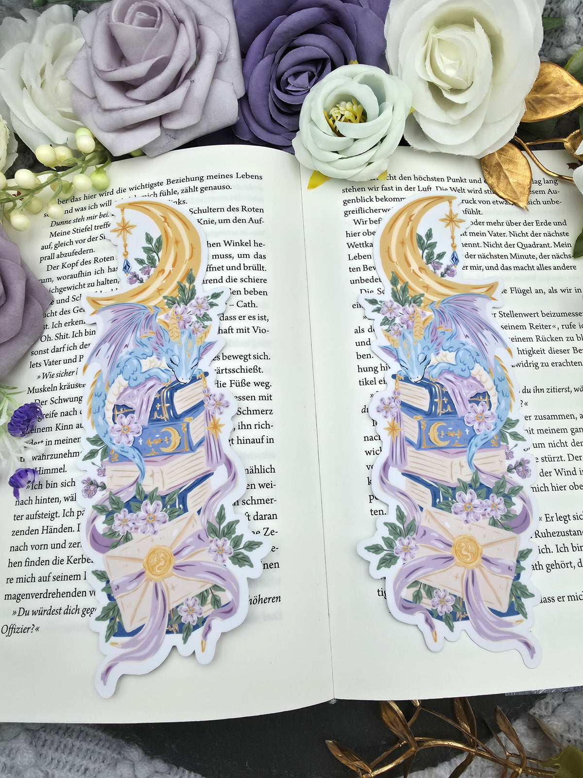 Lesezeichen Sleeping Dragon | Die Cut Bookmark