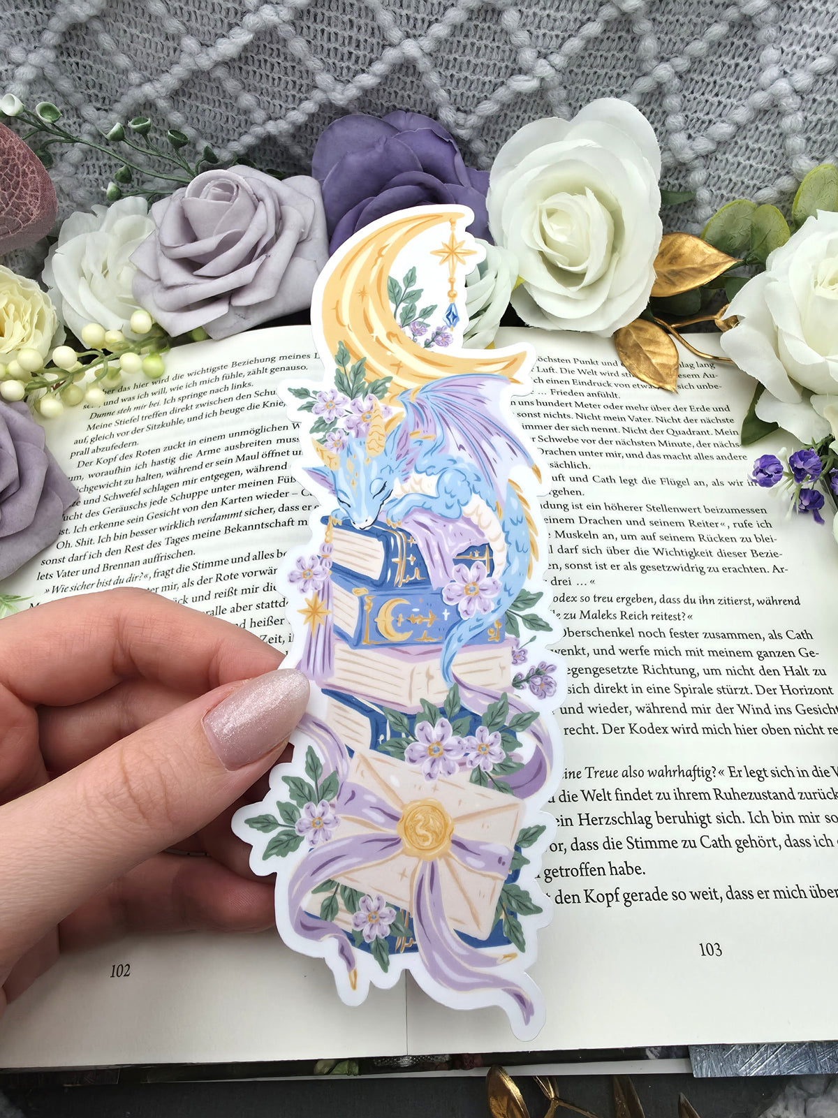 Lesezeichen Sleeping Dragon | Die Cut Bookmark