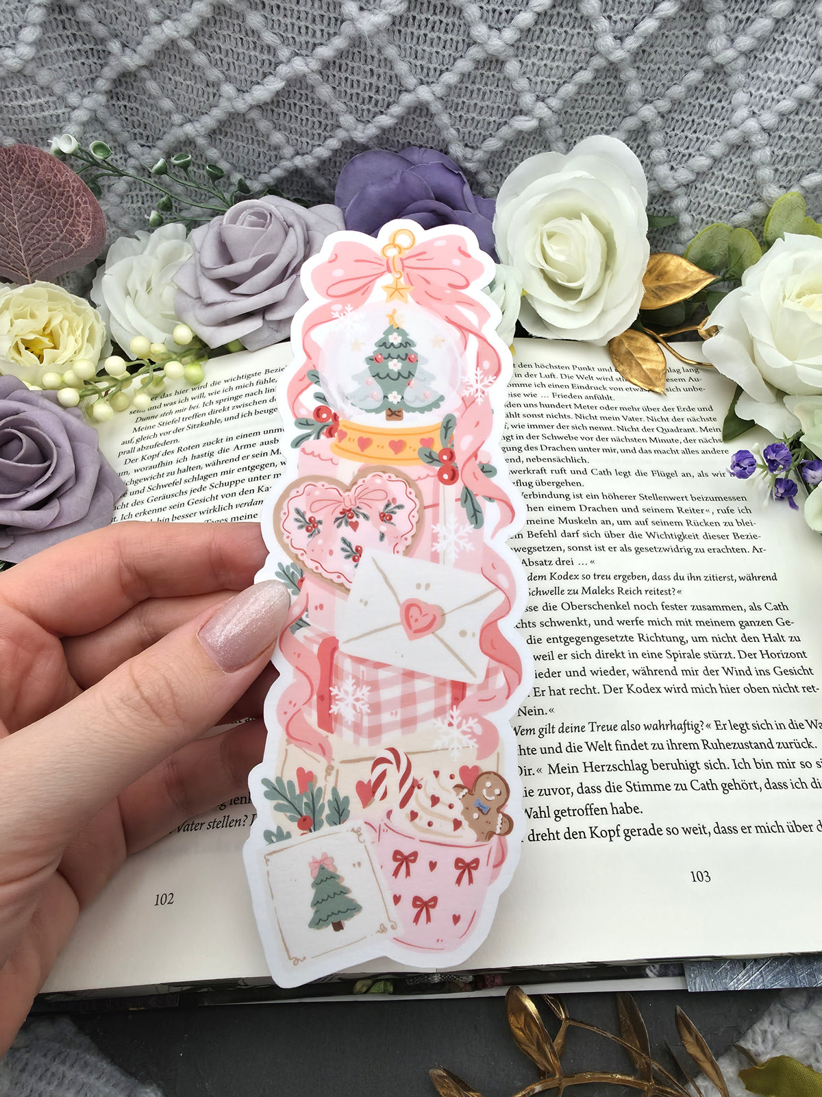 Lesezeichen Christmas Love | Die Cut Bookmark