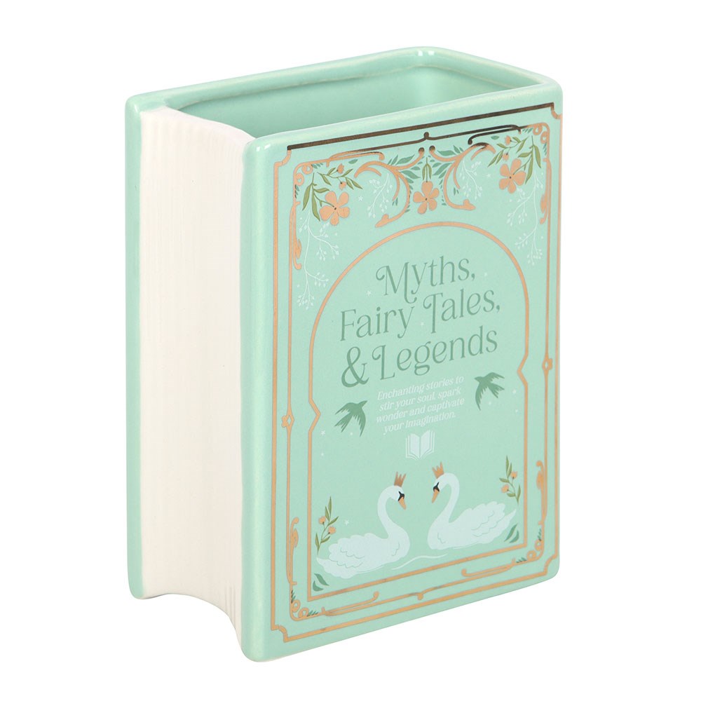 Vase mint Buch "Myths, Fairy Tales & Legends"