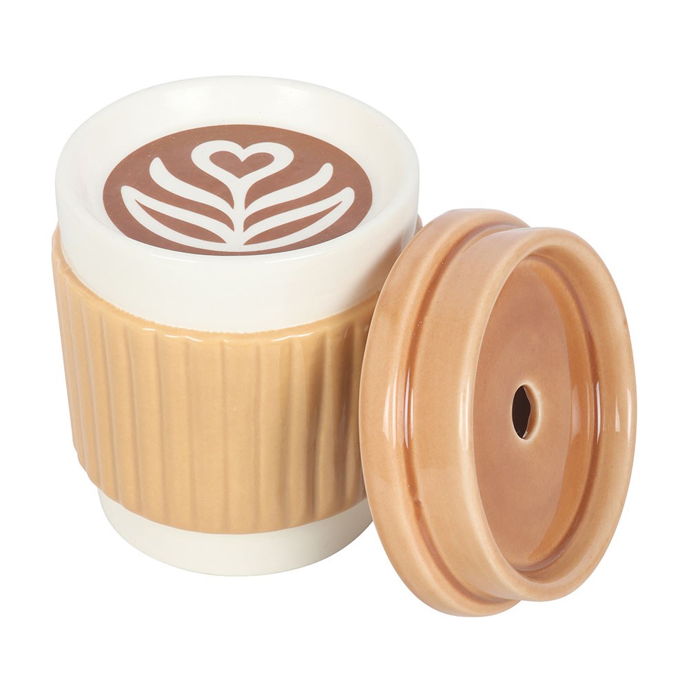 Duftlampe Teelicht "Coffee Cup" Keramik braun