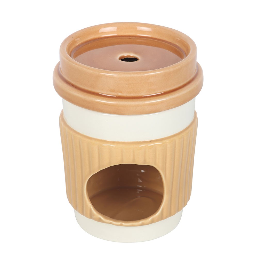 Duftlampe Teelicht "Coffee Cup" Keramik braun