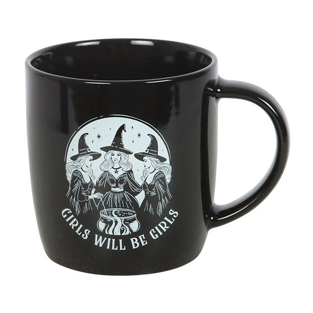 Tasse "Girls will be Girls" Keramik schwarz