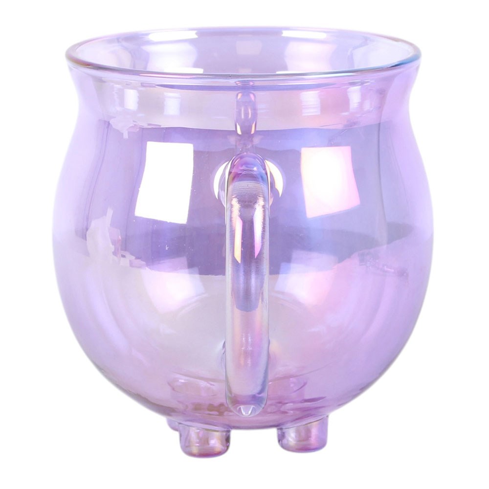 Tasse "Cauldron" mit Zauberstab Löffel Glas Lila