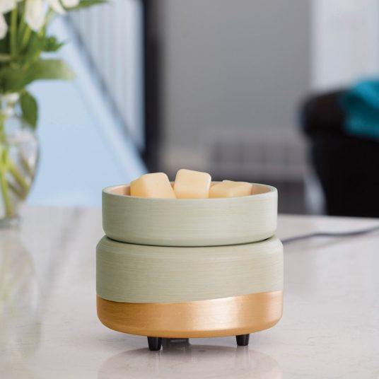 CANDLE WARMERS® 2 in1 Classic Duftlampe MIDAS GREEN GOLD elektrisch aus Keramik