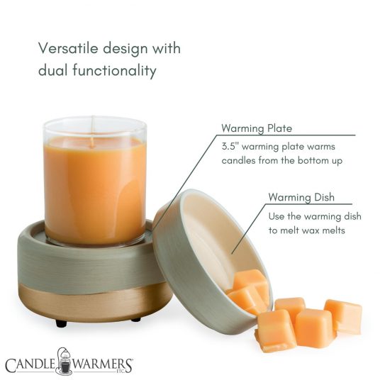 CANDLE WARMERS® 2 in1 Classic Duftlampe MIDAS GREEN GOLD elektrisch aus Keramik
