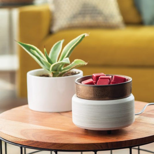 CANDLE WARMERS® 2 in1 Classic Duftlampe WHITE WASHED BRONZE elektrisch aus Keramik