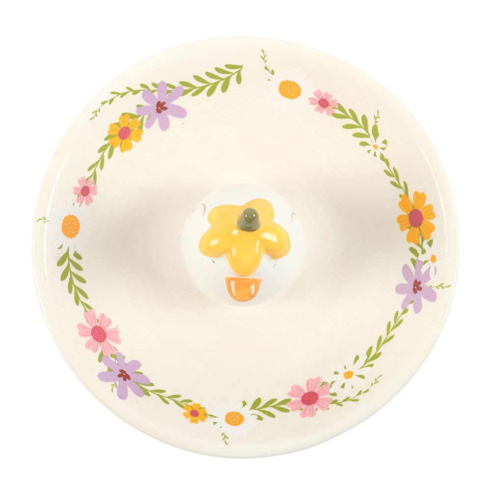 Schmuckschale "Daisy & Duck" Keramik weiß