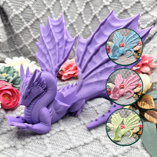 Accountant Reading Dragon | Color Choice Candy Colors | various sizes | 3D Print | Stand for Books E-Readers Tablets