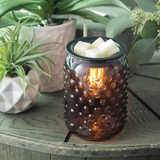 CANDLE WARMERS® Edison Duftlampe SMOKEY HOBNAIL elektrisch aus Glas