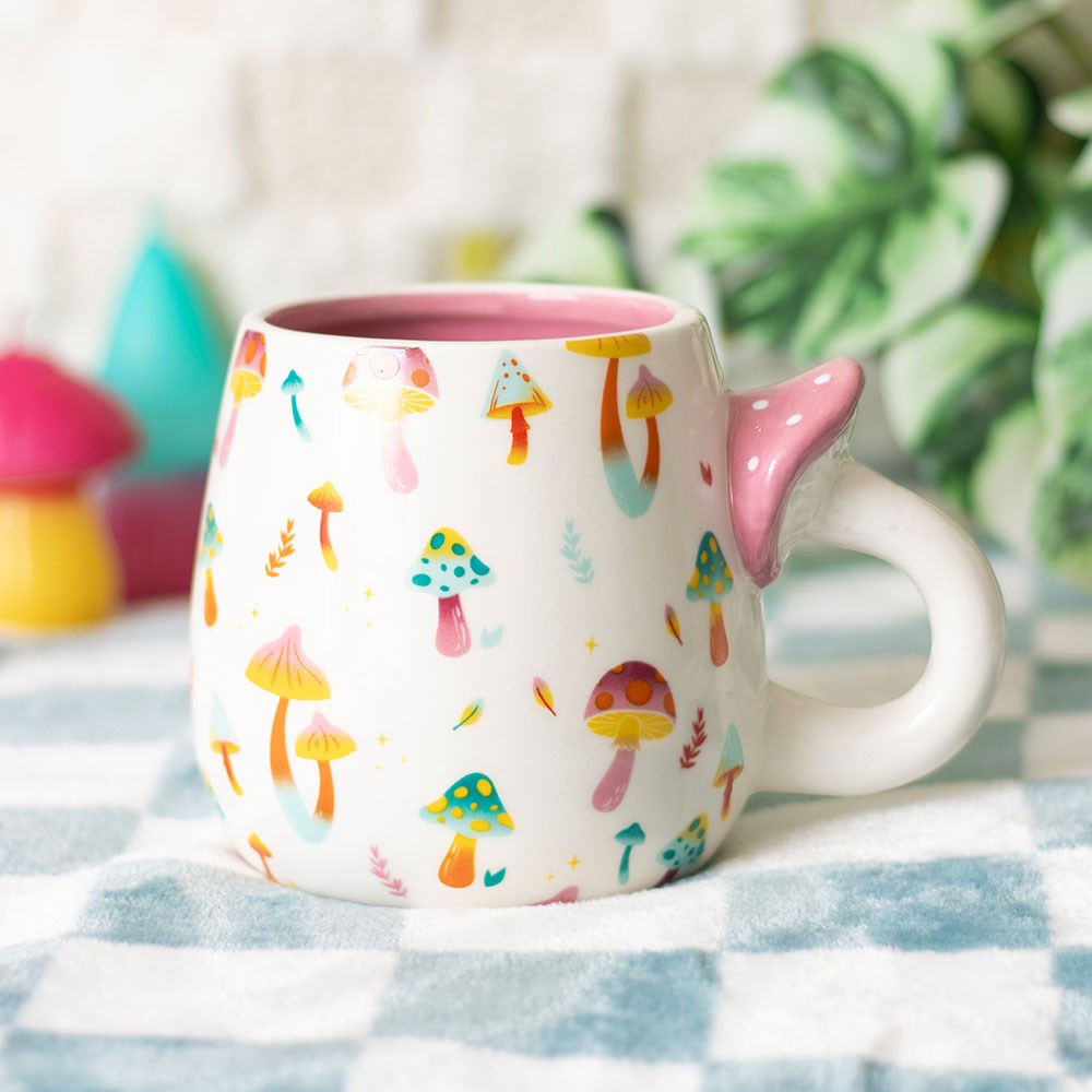 Mug "Funky Fungi" ceramic white