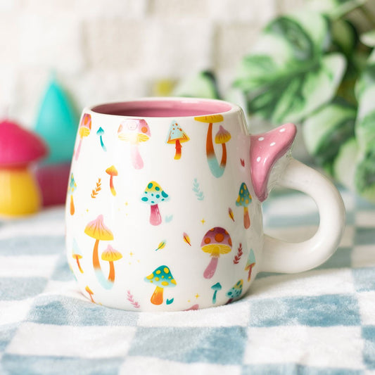 Mug "Funky Fungi" ceramic white