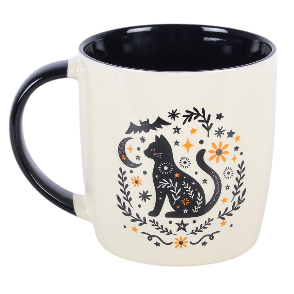 Tasse "Frightful Folk Cat Mug" Keramik weiß