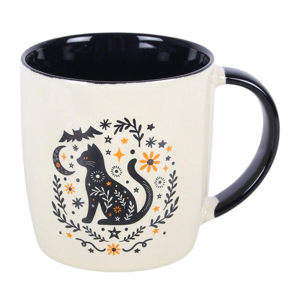 Tasse "Frightful Folk Cat Mug" Keramik weiß