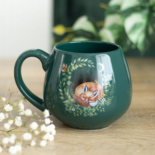 Tasse "Sleeping Fox" Keramik grün