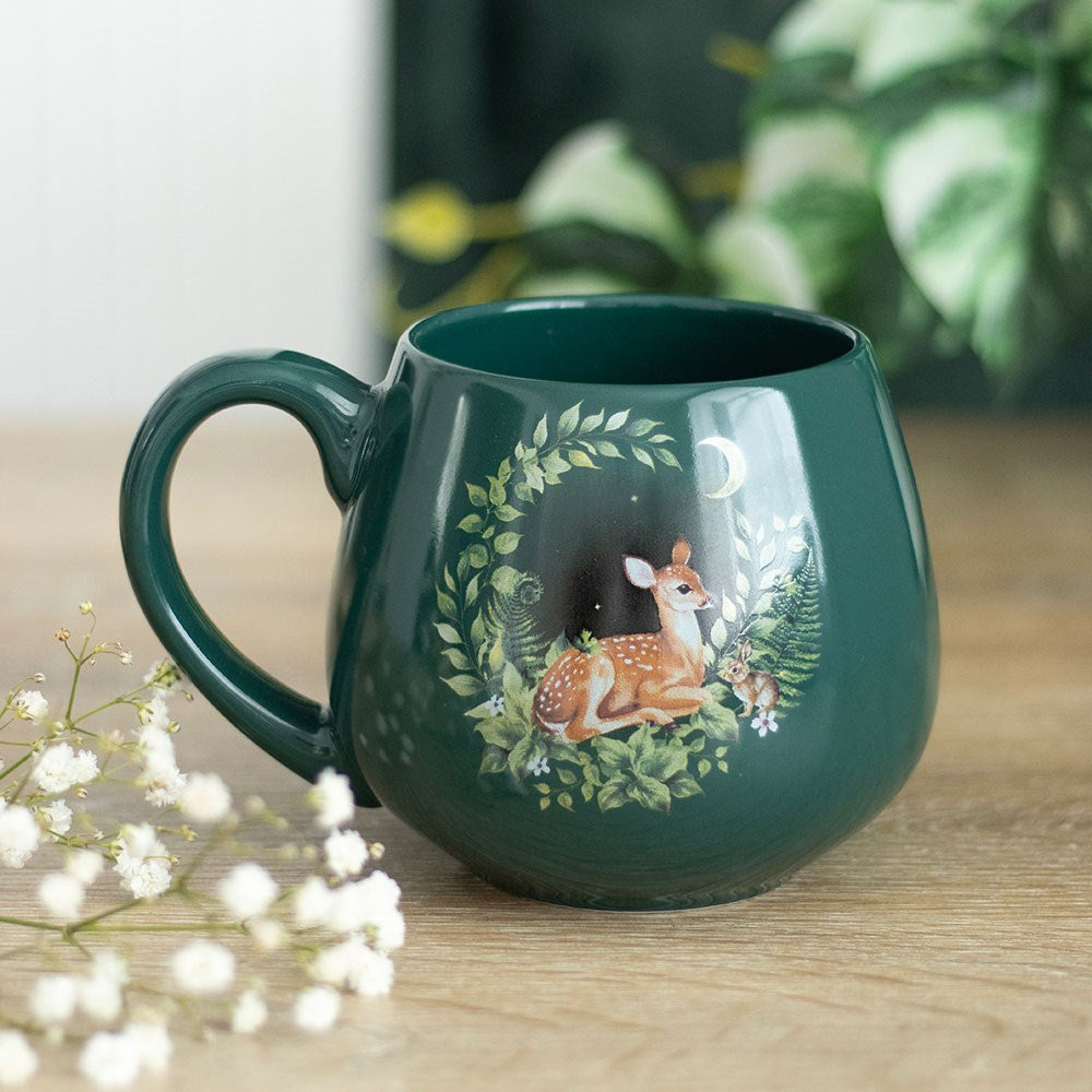 Mug "Green Fawn" ceramic green