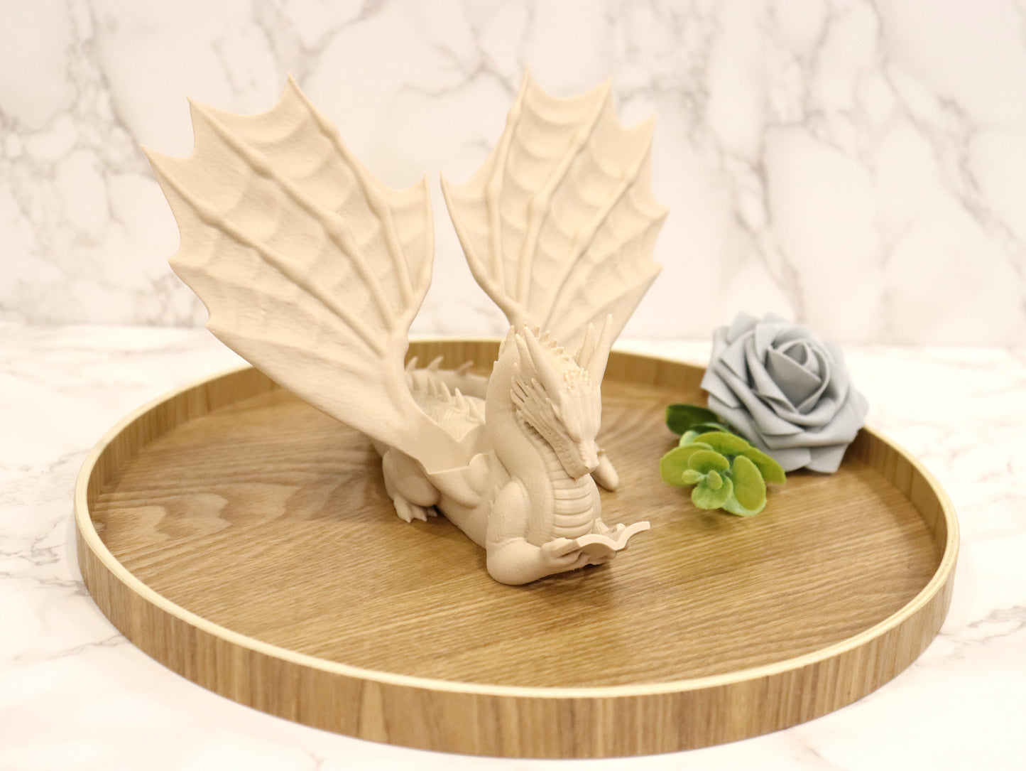 Buchhalter lesender Drache Farbauswahl Cozy Colors | verschiedene Größen | 3D Druck | Aufsteller Bücher E-Reader Tablet