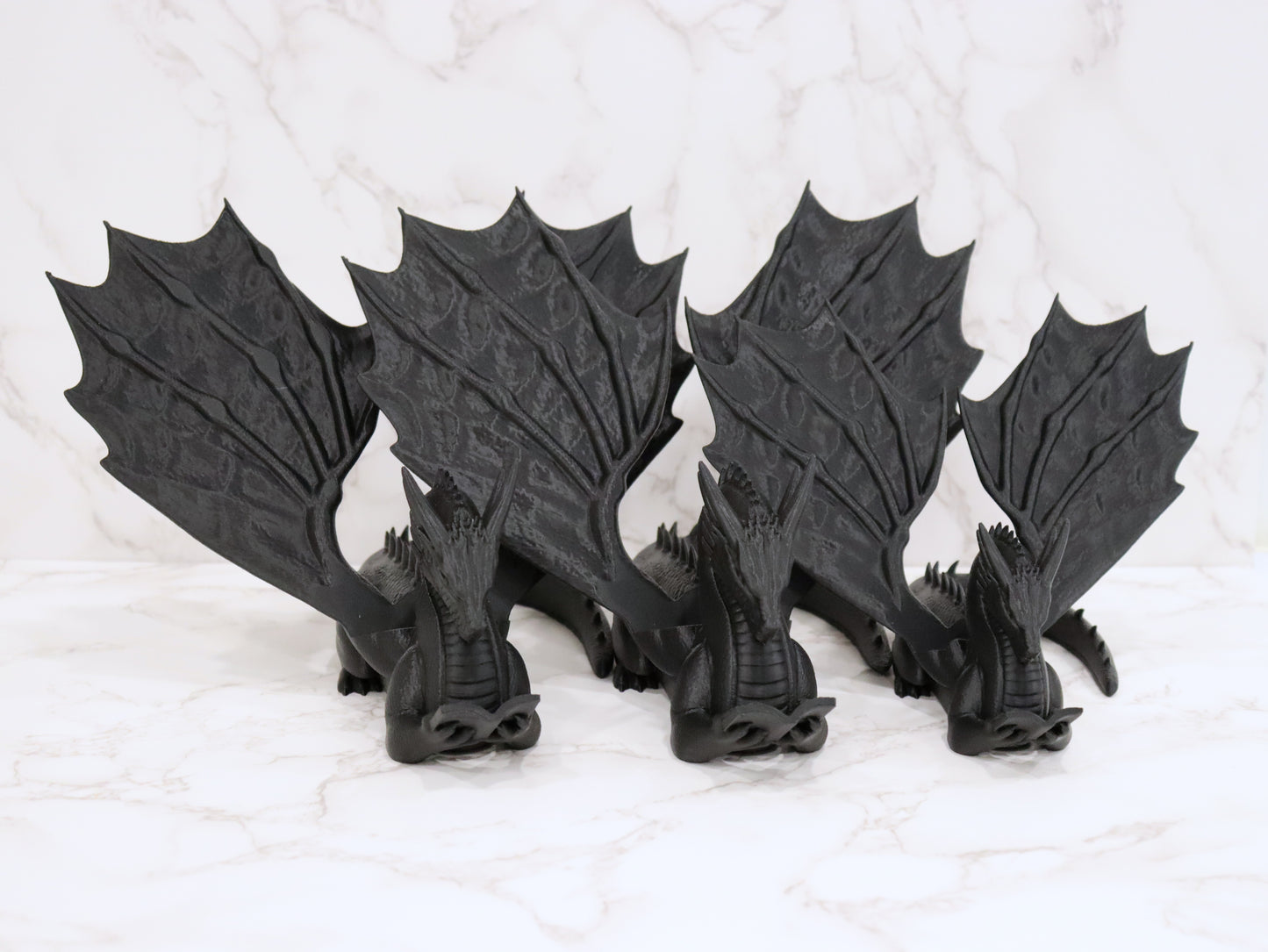 Accountant Reading Dragon Black | various sizes | 3D print | Stand Books E-reader Tablet
