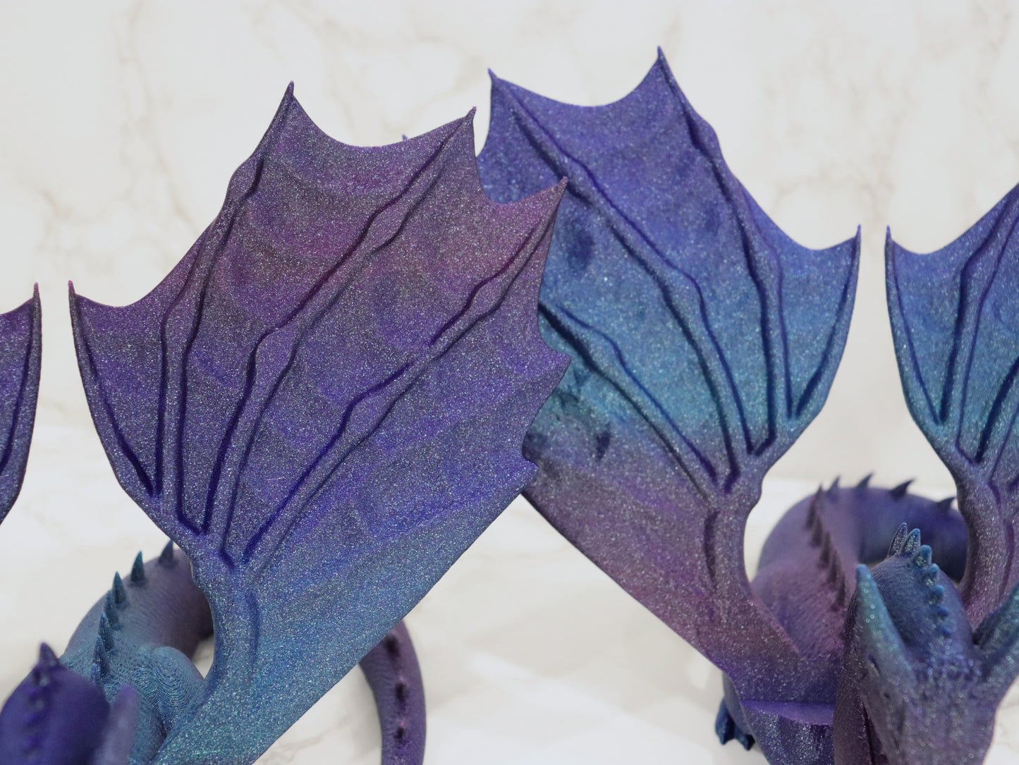 Accountant Reading Dragon Galaxy glossy | various sizes | 3D print | Stand for Books E-Reader Tablet