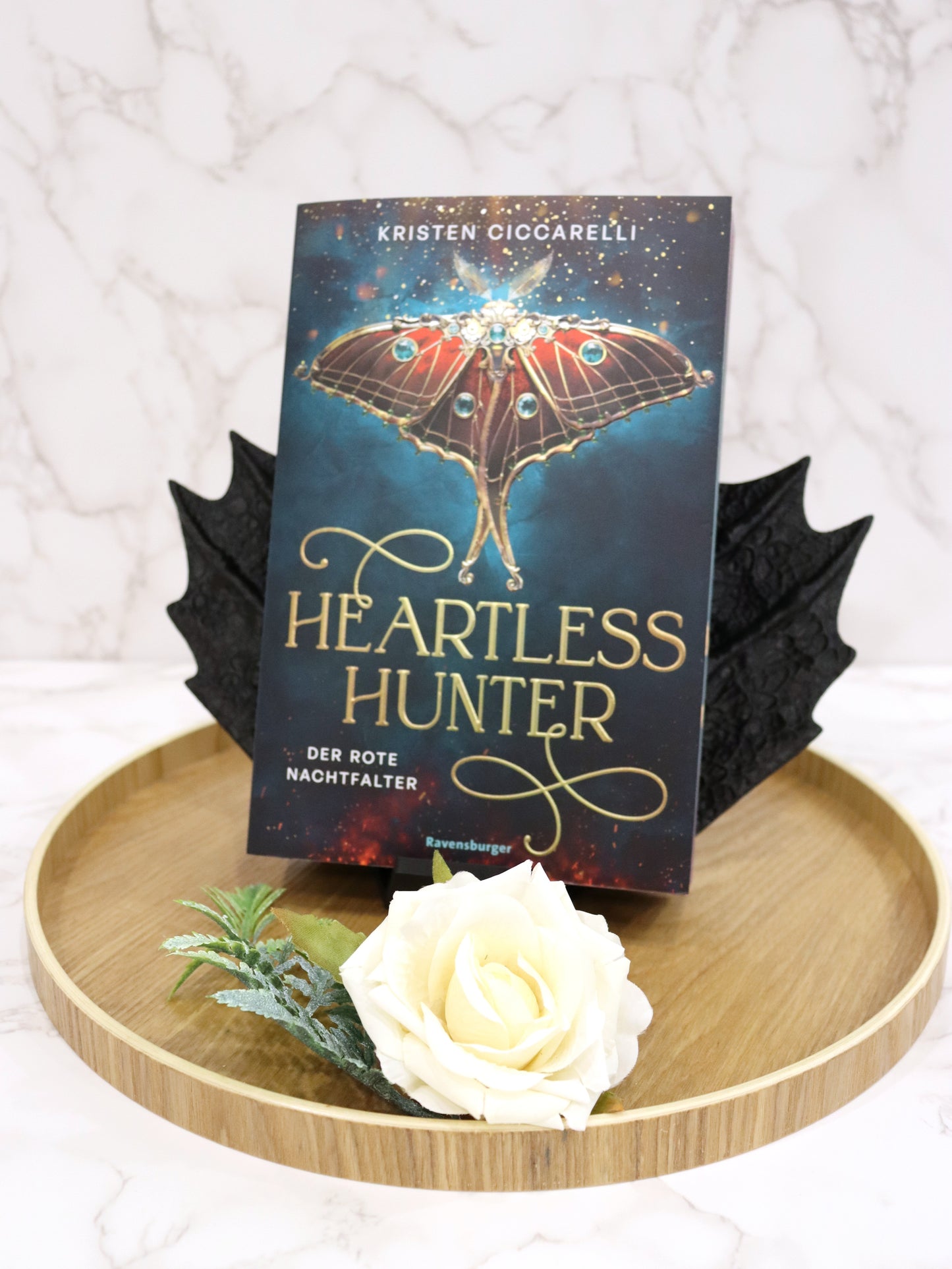 Book Stand Dragon Wings Black or Gold | 3D Print | Bookend | Holder for Book E-Reader Tablet