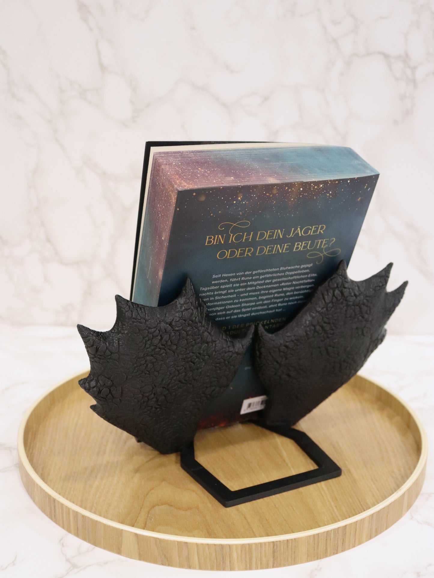 Book Stand Dragon Wings Black or Gold | 3D Print | Bookend | Holder for Book E-Reader Tablet