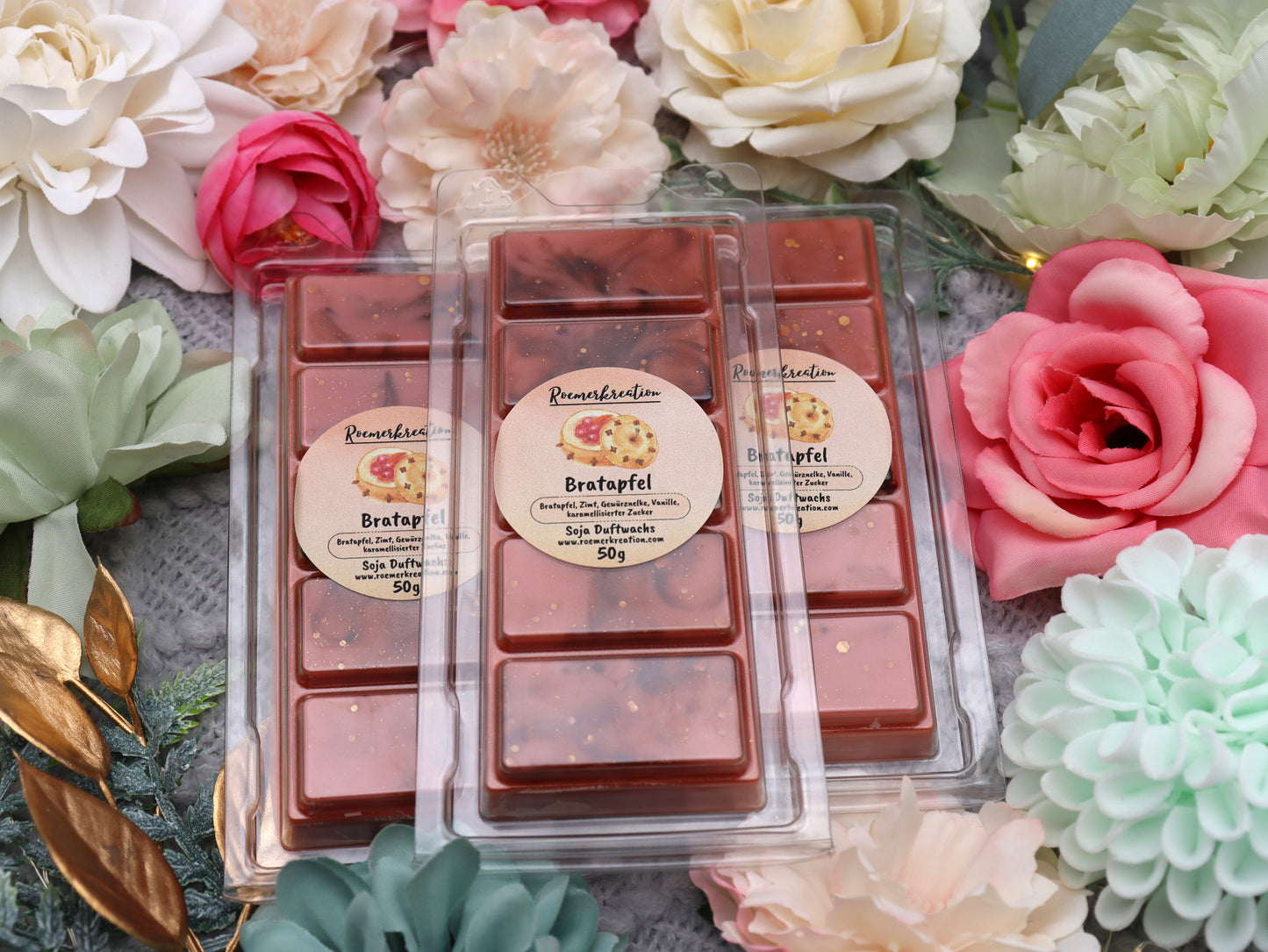 Tafel 50 g | Bratapfel | Duftwachs